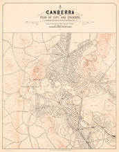 Load image into Gallery viewer, Canberra: Plan of City and Environs, Walter Burley Griffin, 1918