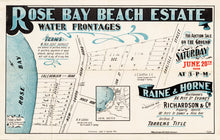 Load image into Gallery viewer, Rose Bay Beach Estate - Water frontages