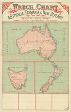 Load image into Gallery viewer, Wreck Chart of Australia, Tasmania &amp; New Zealand for 1885.