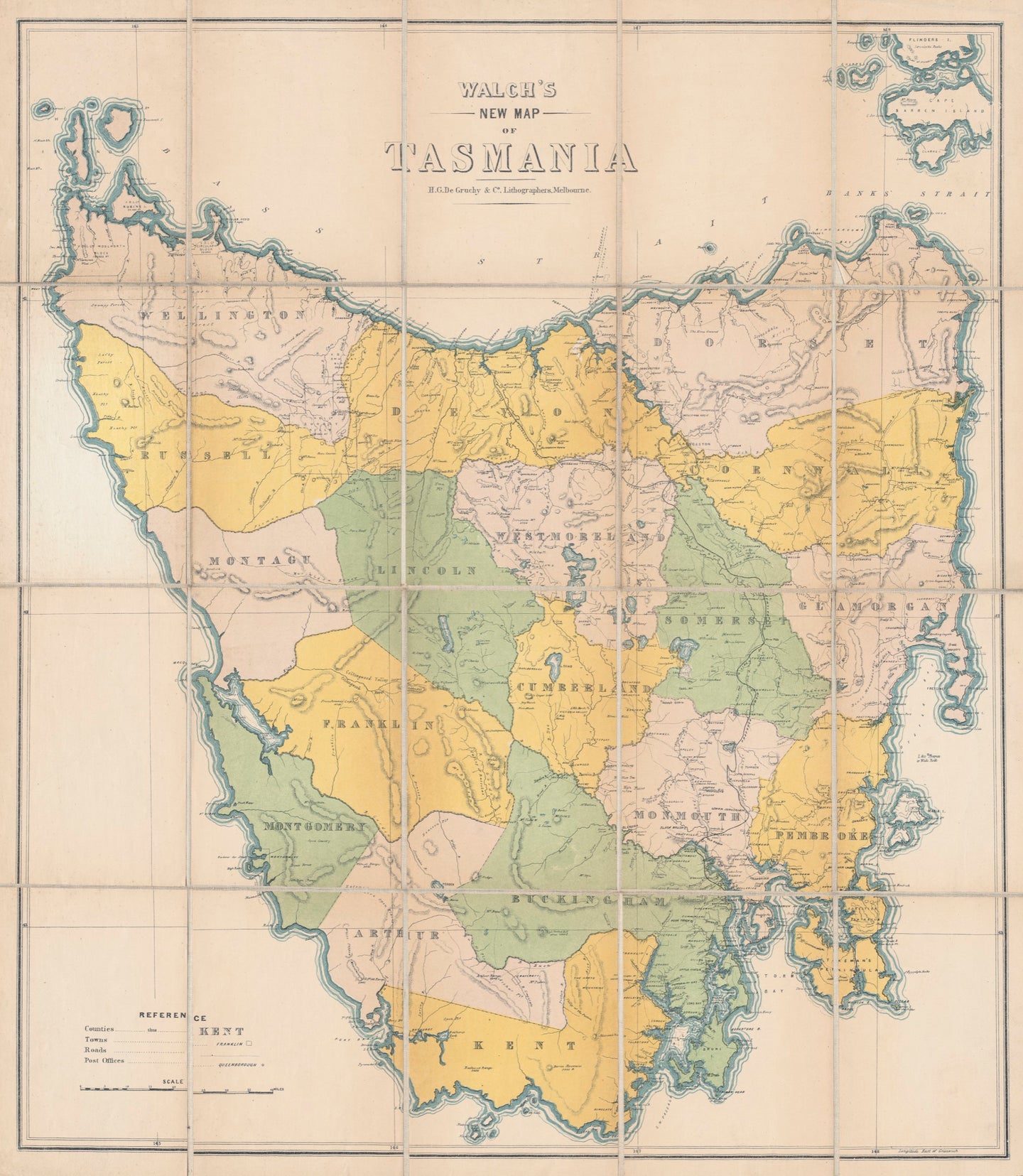 Walch's New Map of Tasmania