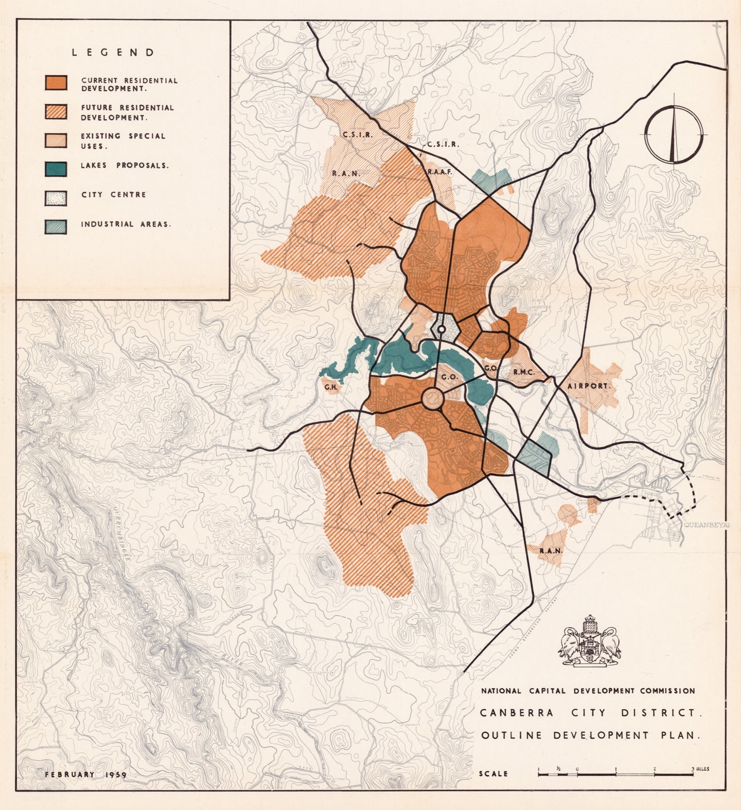 Canberra City District Outline Development Plan, 1959