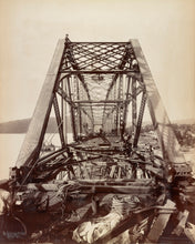 Load image into Gallery viewer, Hawkesbury River Railway Bridge Construction, 1889