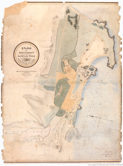 Plan of the Settlement and Garrison Farm Etc, Norfolk Island