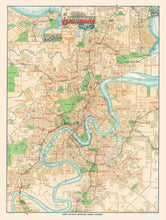 Load image into Gallery viewer, Map of Brisbane and Suburbs, circa 1920