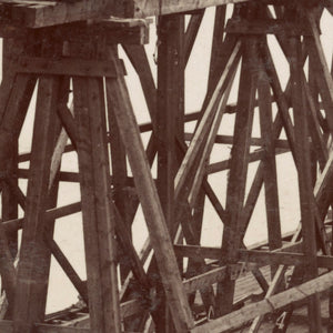 Hawkesbury River Railway Bridge Construction, 1889