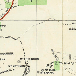 Map of Western Australia showing Pastoral Leases and Stock Routes