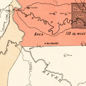 Plan Showing Proposed Federal Capital Site at Canberra