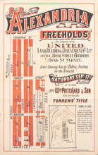 Load image into Gallery viewer, Alexandria Freeholds - Great Clearing Sale by Public Auction, 1891