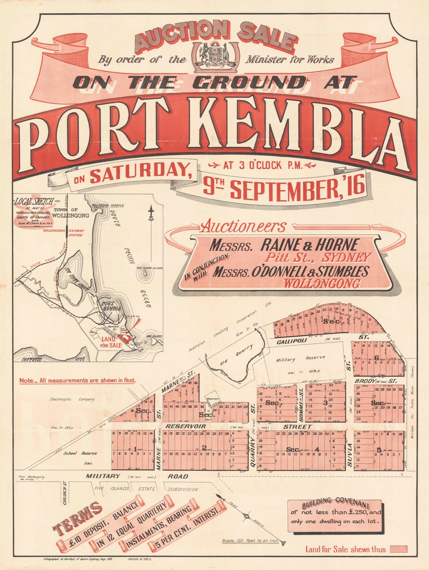 Auction Sale on the Ground at Port Kembla, 1916