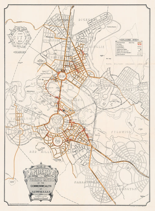 Plan of Canberra: The Federal Capital of the Commonwealth of Australia, 1927