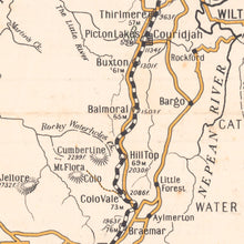 Load image into Gallery viewer, Map of the Tourist Districts of the Blue Mountains, the Illawarra and the Southern Highlands of New South Wales