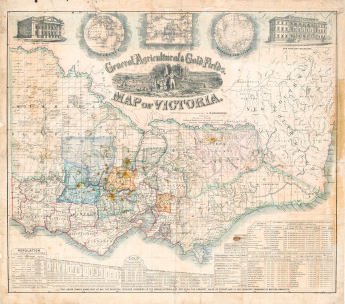 General Agricultural and Gold Fields, Map of Victoria