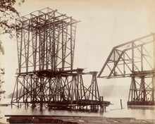 Load image into Gallery viewer, Hawkesbury River Railway Bridge Construction, 1889