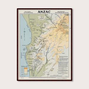 Anzac map - Landing, April 25. 1915 - Evacuation, Dec 1915