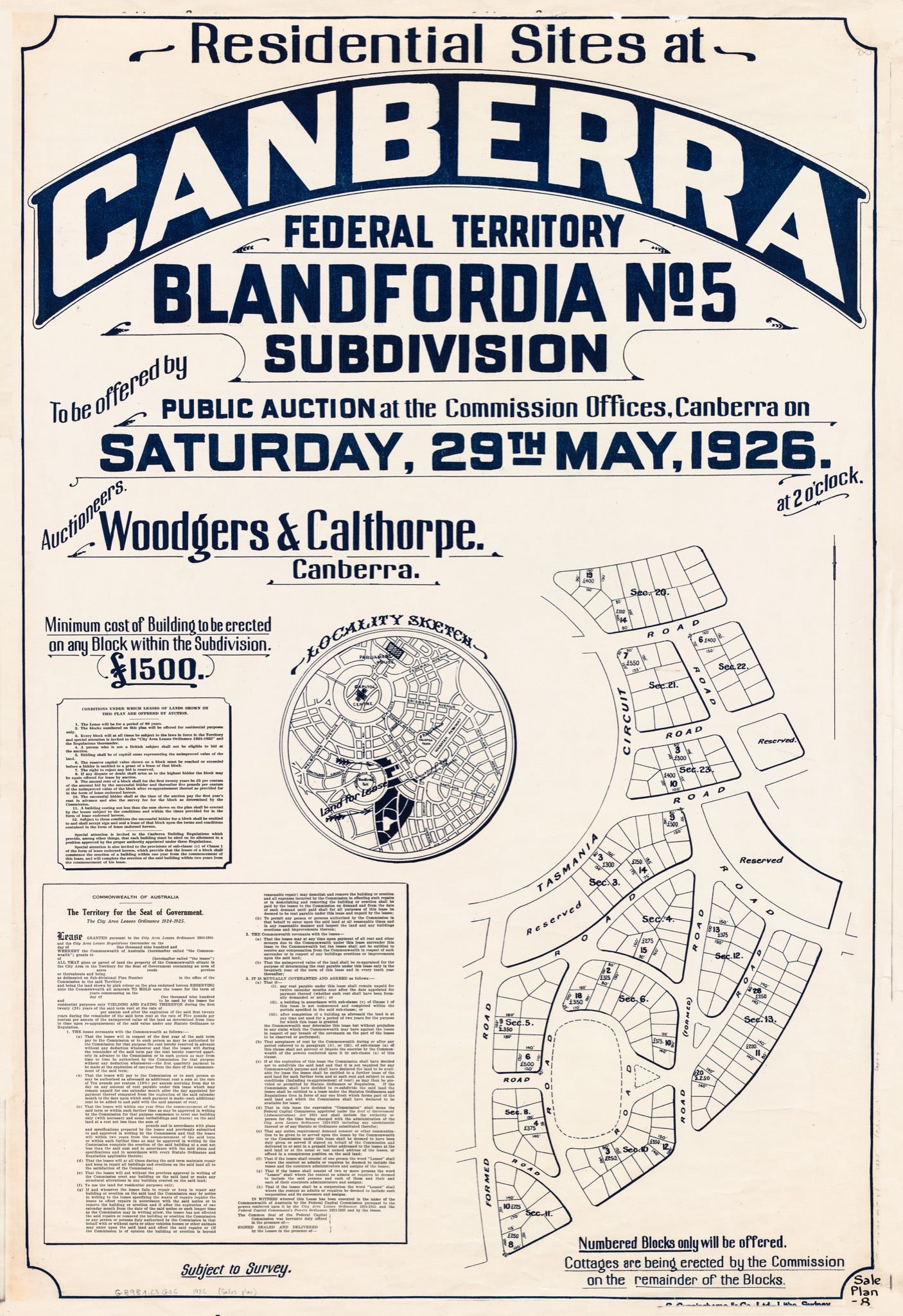 Canberra: Blandfordia No 5 Subdivision