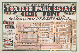 Toxteth Park Estate Glebe Point, 90 choice villa sites