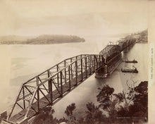 Load image into Gallery viewer, Hawkesbury River Railway Bridge Construction, 1889