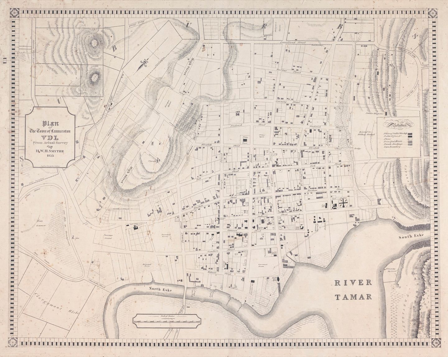 Plan of the Town of Launceston VDL from Actual Survey