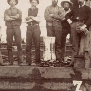 Hawkesbury River Railway Bridge Construction, 1889