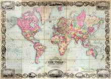 Load image into Gallery viewer, Colton&#39;s Illustrated &amp; Embellished Map of the World