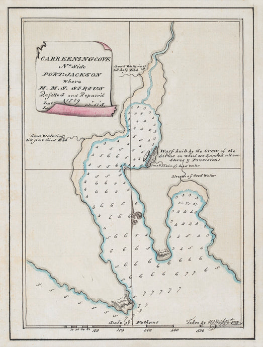 Carreening Cove - North Side Port Jackson where H.M.S. Sirius Refitted and Repair'd 1789