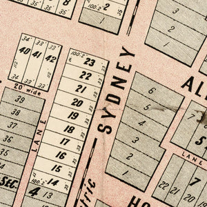 Berry's Estate North Sydney - The Crows Nest Subdivisions, 1901