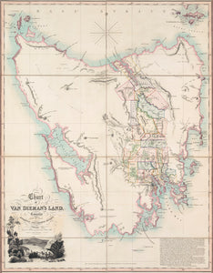 Chart of Van Dieman's Land, Compiled from the most Authentic Documents Extant. London, 1826