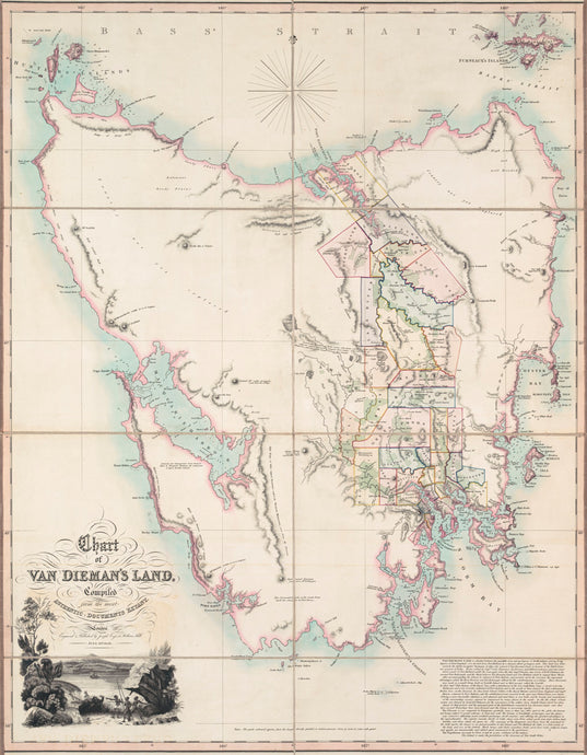 Chart of Van Dieman's Land, Compiled from the most Authentic Documents Extant. London, 1826