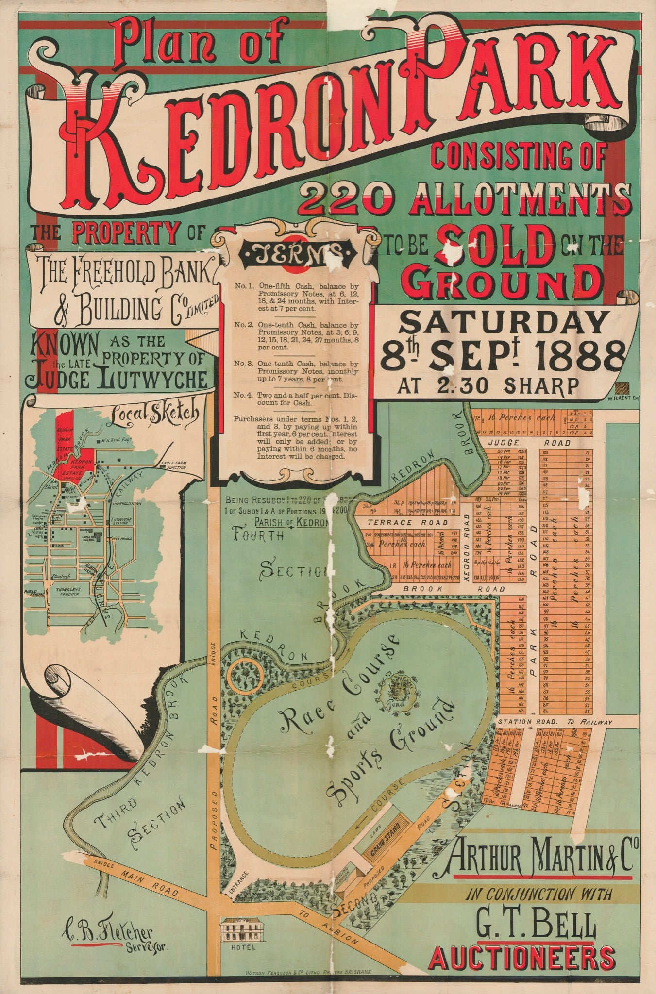 Plan of Kedron Park - consisting of 220 allotments to be sold on the ground