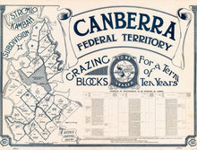 Load image into Gallery viewer, Canberra, Federal Territory: Grazing Blocks to be Leased For a Term of Ten Years, 1925