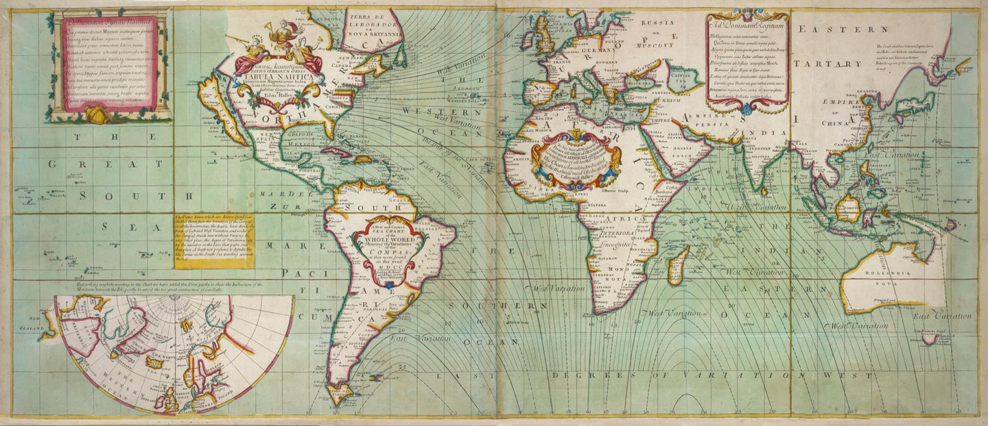 A new and correct sea chart of the whole world in 1700