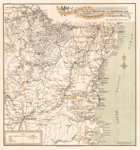 Map of the Tourist Districts of the Blue Mountains, the Illawarra and the Southern Highlands of New South Wales