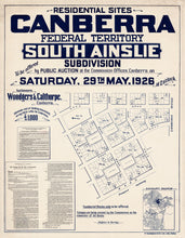 Load image into Gallery viewer, Canberra, Federal Territory: South Ainslie Subdivision, 1926