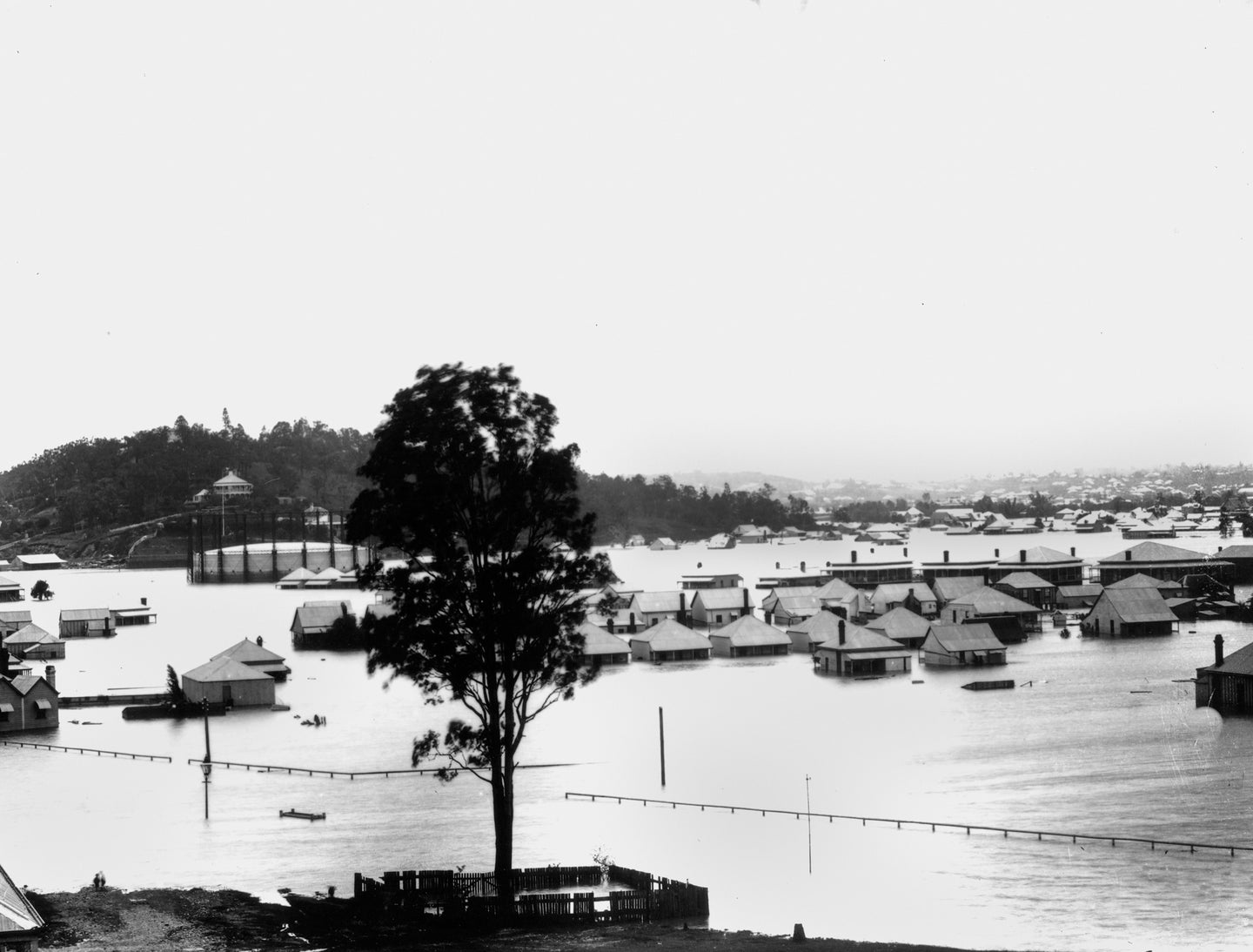 Brisbane flood of 1893: Commercial Road, Newstead