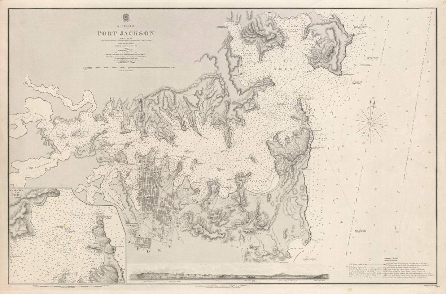 Port Jackson - Australia - Surveyed ... under the direction of Captn. H. M. Denham R.N. 1857