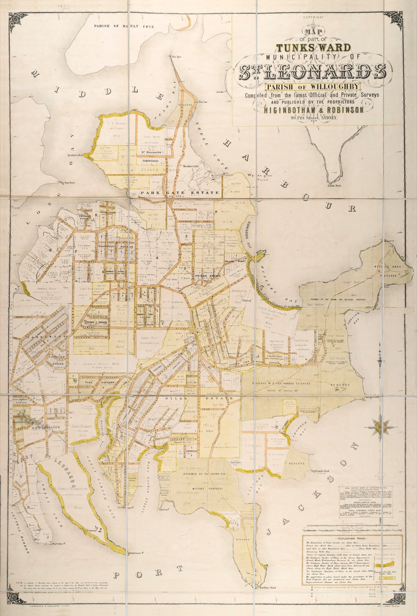 Map of part of Tunks Ward, Municipality of St. Leonards, Parish of Willoughby