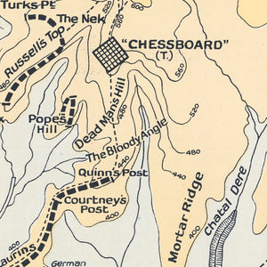 Anzac map - Landing, April 25. 1915 - Evacuation, Dec 1915