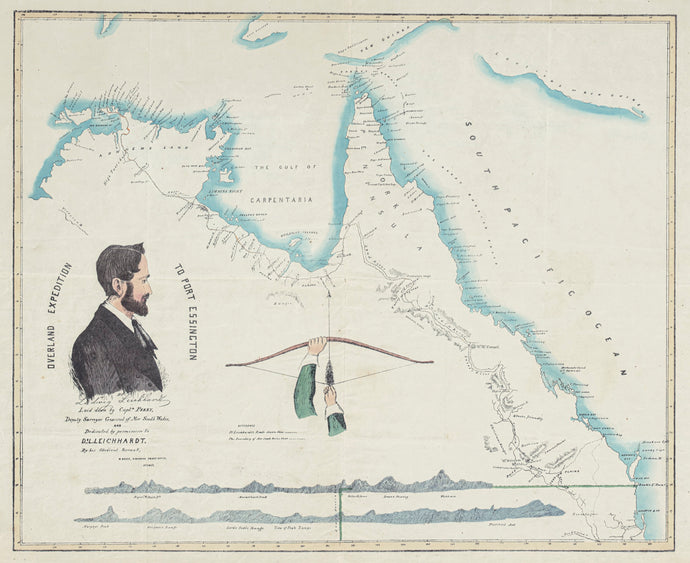 Map of Overland Expedition to Port Essington, by Ludwig Leichhardt