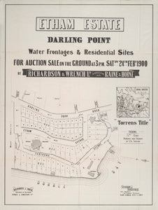 Etham Estate, Darling Point, Water frontages & residential sites