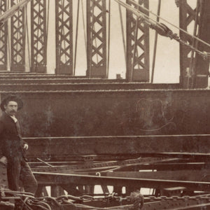 Hawkesbury River Railway Bridge Construction, 1889