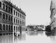 Load image into Gallery viewer, Brisbane flood of 1893: boys playing in Elizabeth St