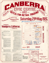 Load image into Gallery viewer, Canberra: Civic Centre Sites for Retail Trading No 2, 1926