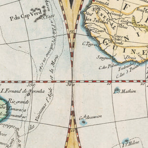 Mappe Monde ou Description du Globe Terrestre