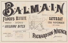 Load image into Gallery viewer, Balmain: Flood&#39;s Estate - Houses, Cottages, and Building Sites, 1898