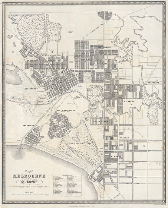 Plan of Melbourne & its Suburbs, compiled from the Government maps.