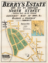 Load image into Gallery viewer, Berry&#39;s Estate, North Sydney, 1893