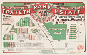 Toxteth Park Estate - the third subdivision, choice building sites