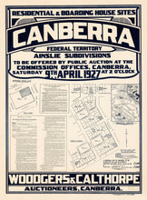 Load image into Gallery viewer, Canberra: Residential &amp; Boarding House Sites, 1927