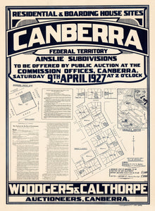 Canberra: Residential & Boarding House Sites, 1927