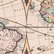 Load image into Gallery viewer, &#39;New Map of the World&#39; by P. Goos, &#39;The Sea Atlas of the Water World&#39;, 1668